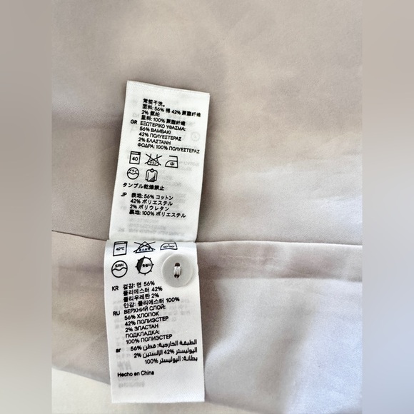 H&M Silver A-Line Dress Mermaid Tail Scallop Stitching Size 8 - Picture 13 of 14